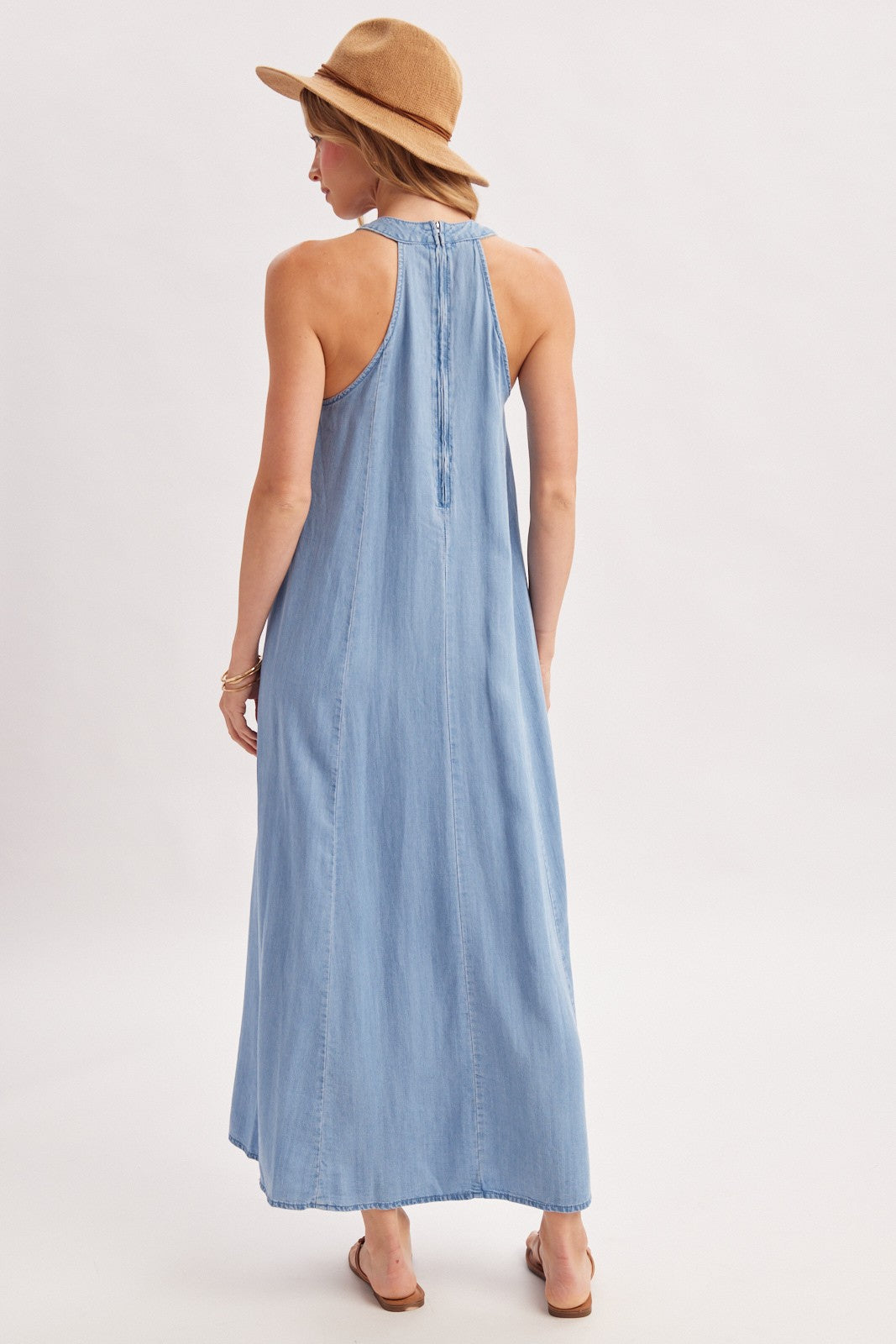 Indigo Halter Dress