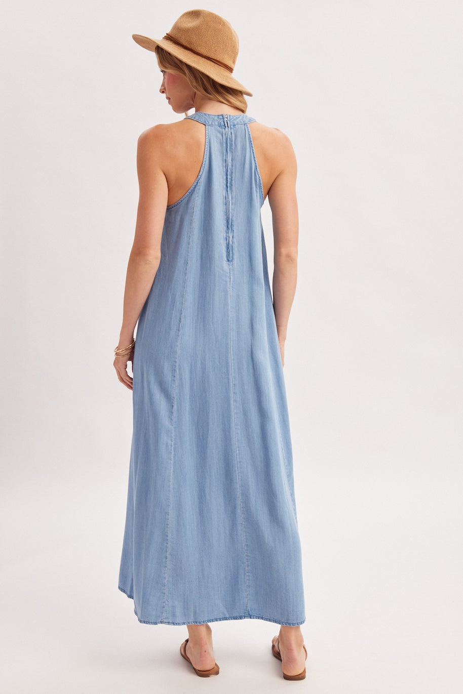 Indigo Halter Dress