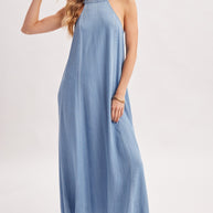 Indigo Halter Dress