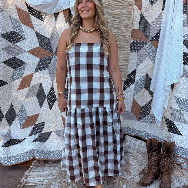 Madras Midi Dress
