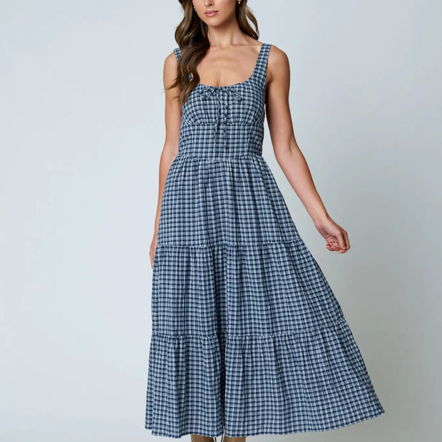Pepper Plaid Midi Dress