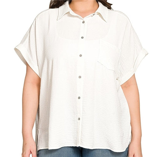 Airflow Button Down Shirt Plus