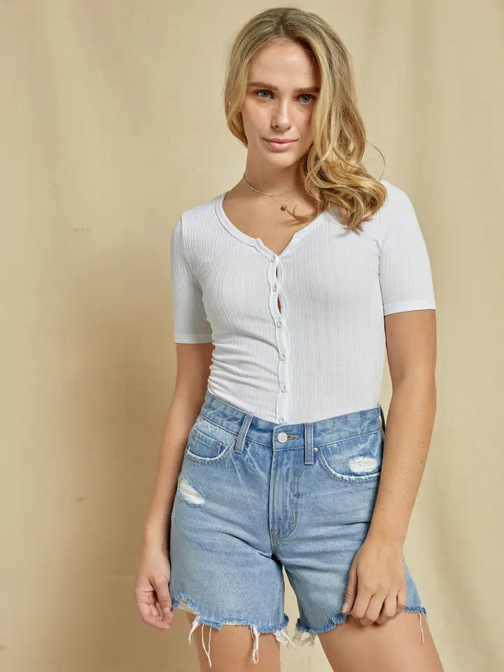 Wavelet Denim Shorts