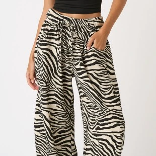 Zebra Barrel Pant