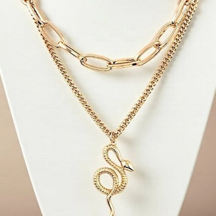 Gold Snake Chain Necklace