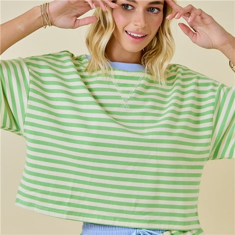 Lime me Out Stripe Tee