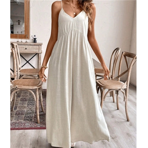 The Rosa Linen Maxi Dress