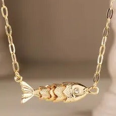 Petite Fishy Charm Necklace