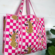 Quilted Jaguar Tote Bag