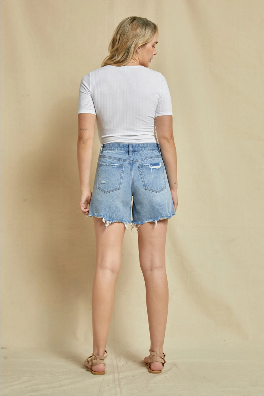 Wavelet Denim Shorts