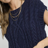 Cable Knit Sweater Vest