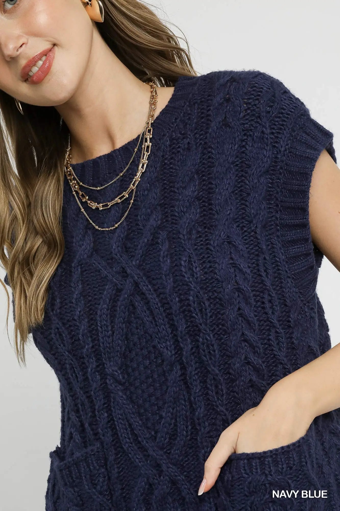 Cable Knit Sweater Vest