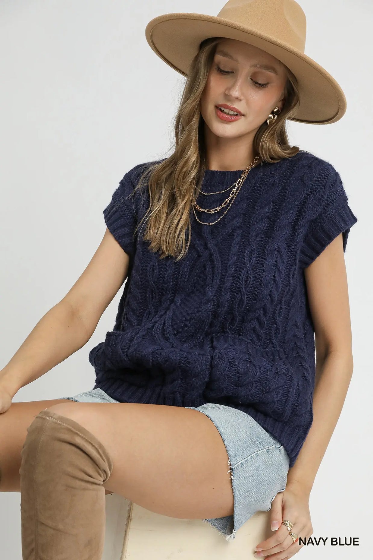 Cable Knit Sweater Vest