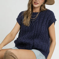 Cable Knit Sweater Vest