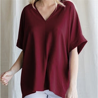 Boxy Vee Blouse