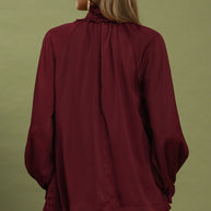 Etta Tie Neck Ruffle Blouse