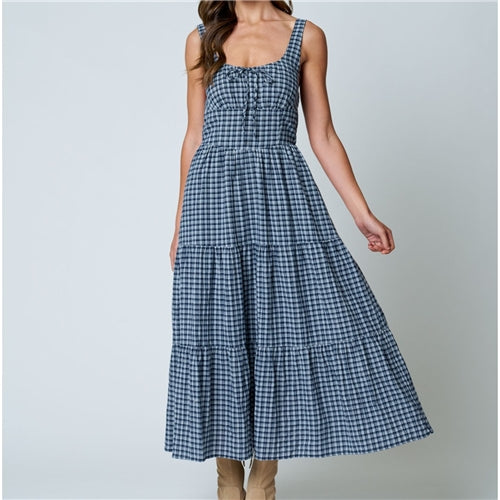 Pepper Plaid Midi Dress