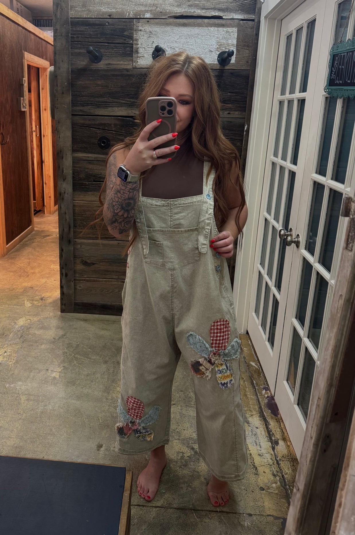 Floral Patchwork Overalls