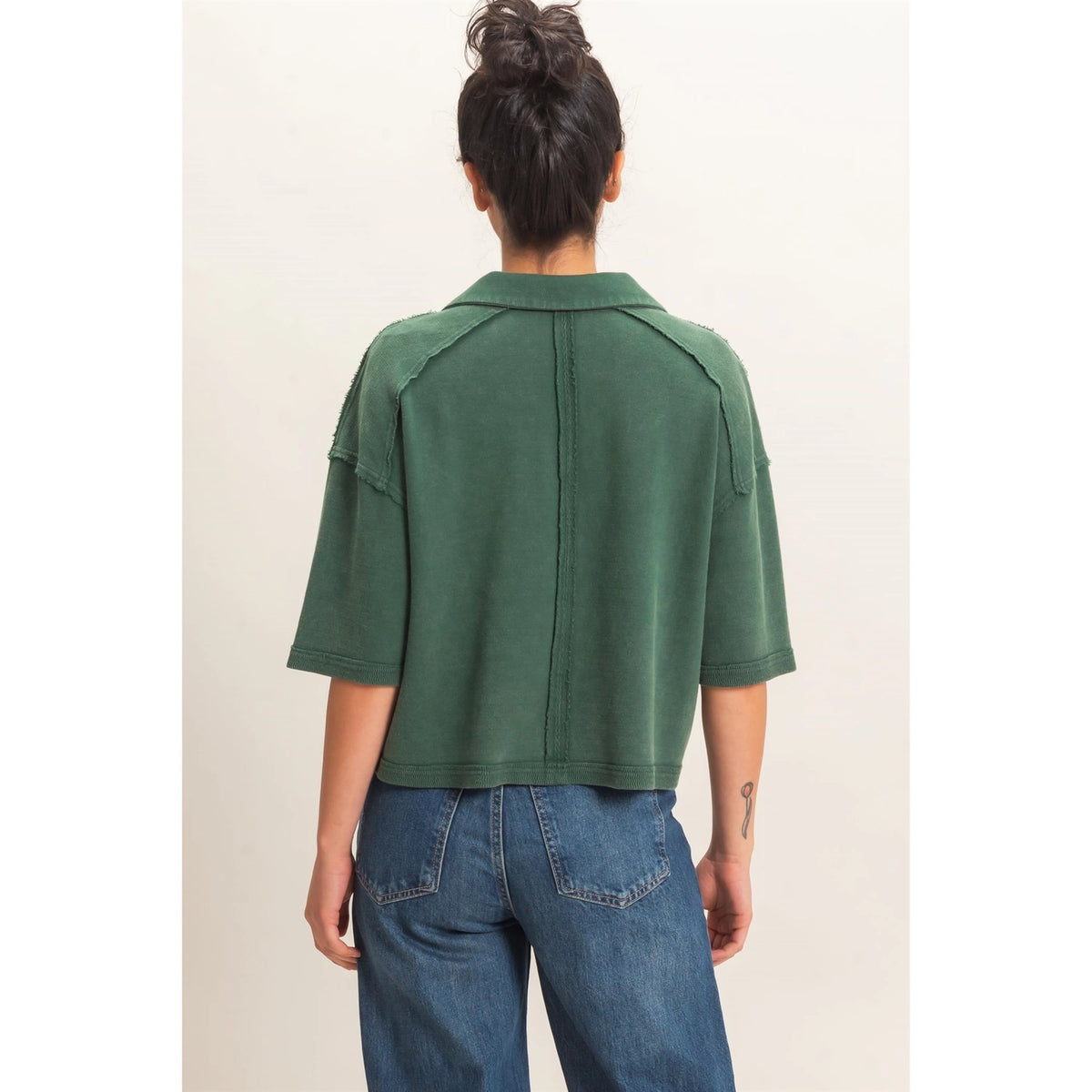 Henley Collared Top