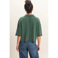 Henley Collared Top