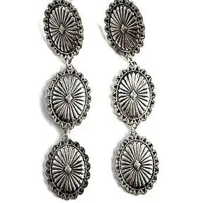 Triplet Concho Earrings
