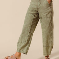 Olive You Barrel Jeans