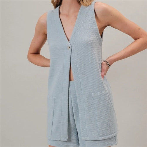 Split Front Vest Top