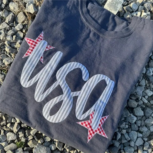 USA Embroidered Graphic Tee