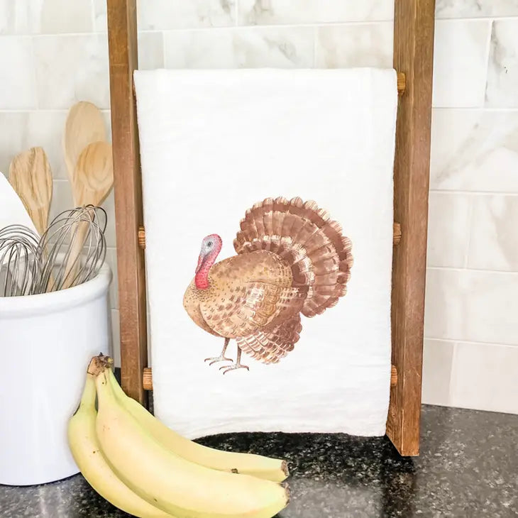 Watercolor Turkey Teal Towel