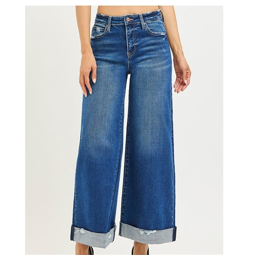 Curvy Cropped Wide Leg Jeans