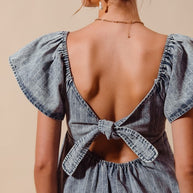 Stripedid Denim Tank