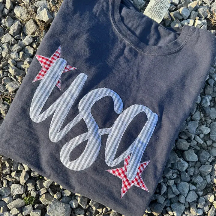 USA Embroidered Graphic Tee