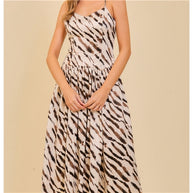 Wild Zebra Satin Dress