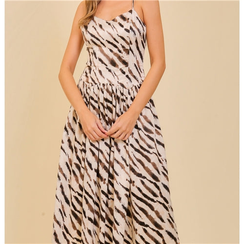 Wild Zebra Satin Dress