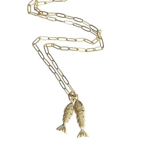 Double Lucky Fish Necklace