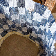 Denim Checkered Tote Bag