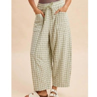 Softie Check Barrell Pants