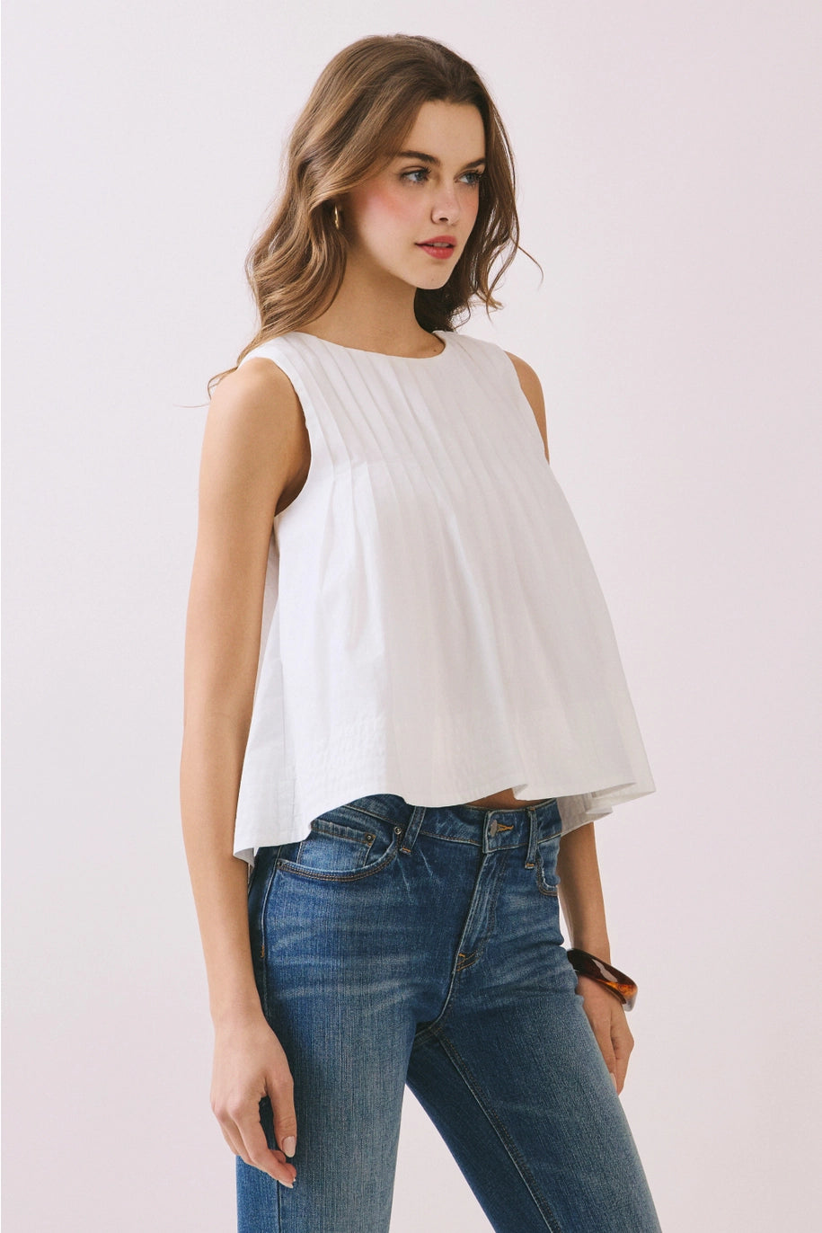 Sunburst Pleated Top