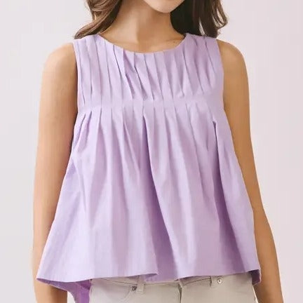 Sunburst Pleated Top