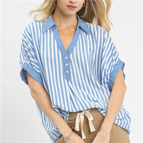 The Curbie Stripe Blouse