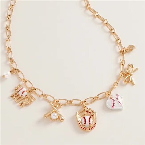 Baseball Charm Necklace