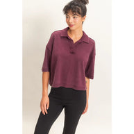 Henley Collared Top