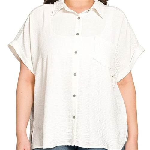 Airflow Button Down Shirt Plus
