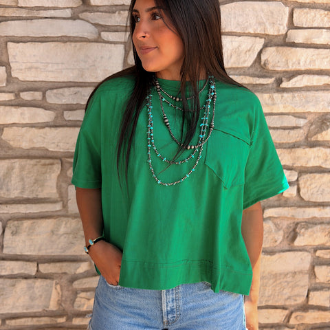 Exposed Seam Boxy Top