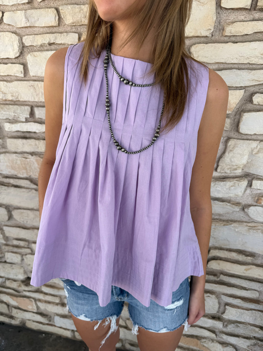 Sunburst Pleated Top