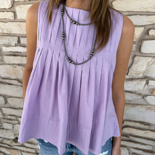Sunburst Pleated Top