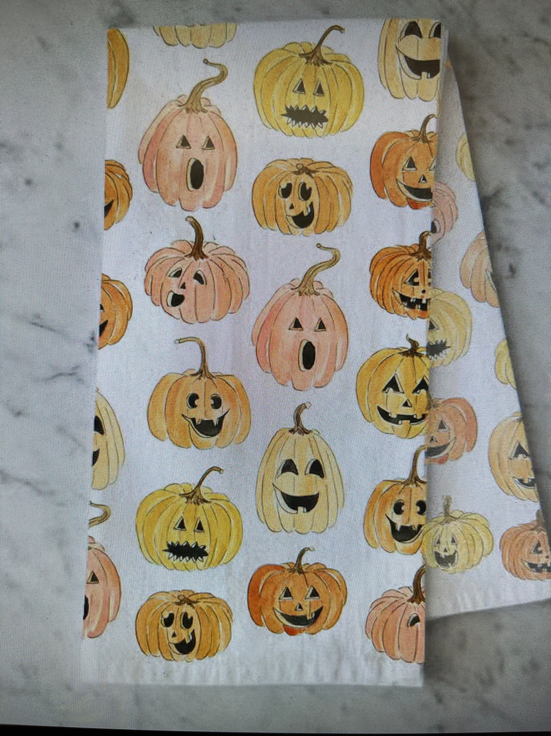 Halloween Pumpkins Tea Towel