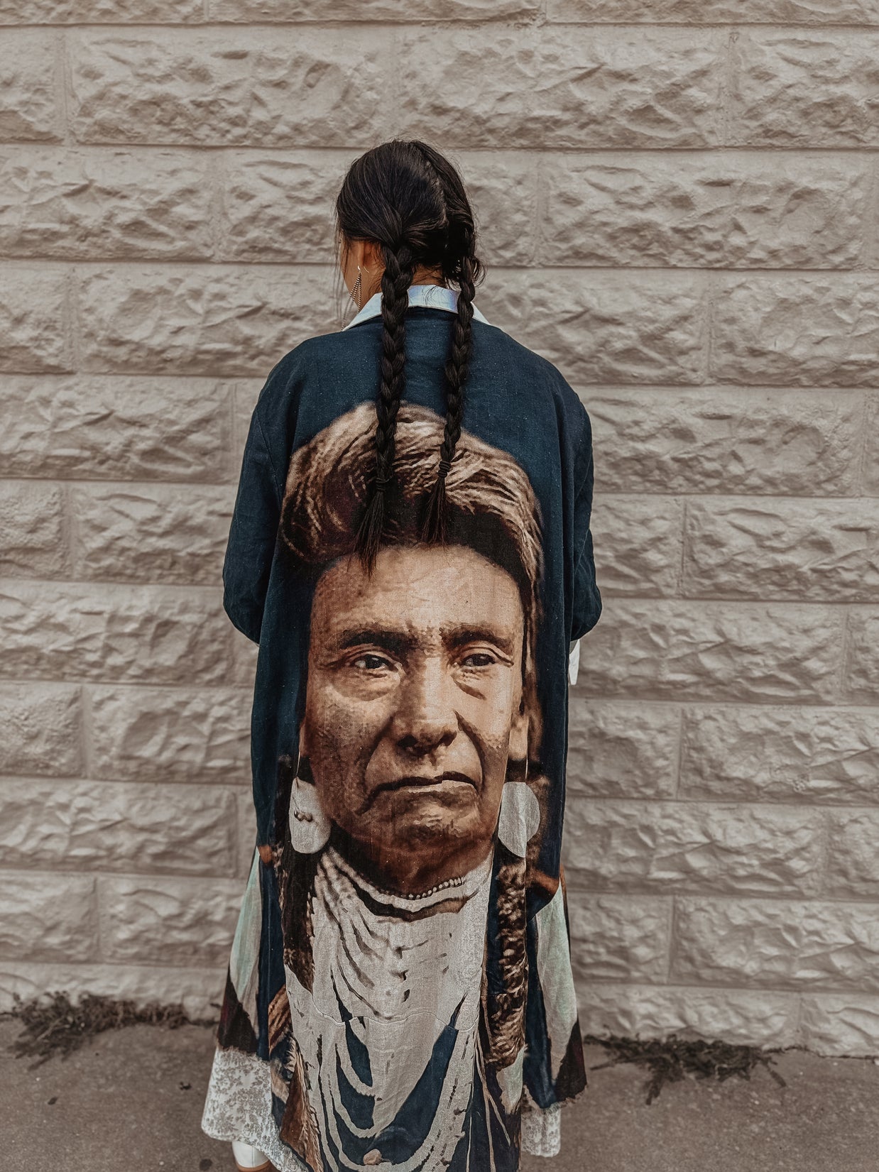 Linen Blue Chief Duster