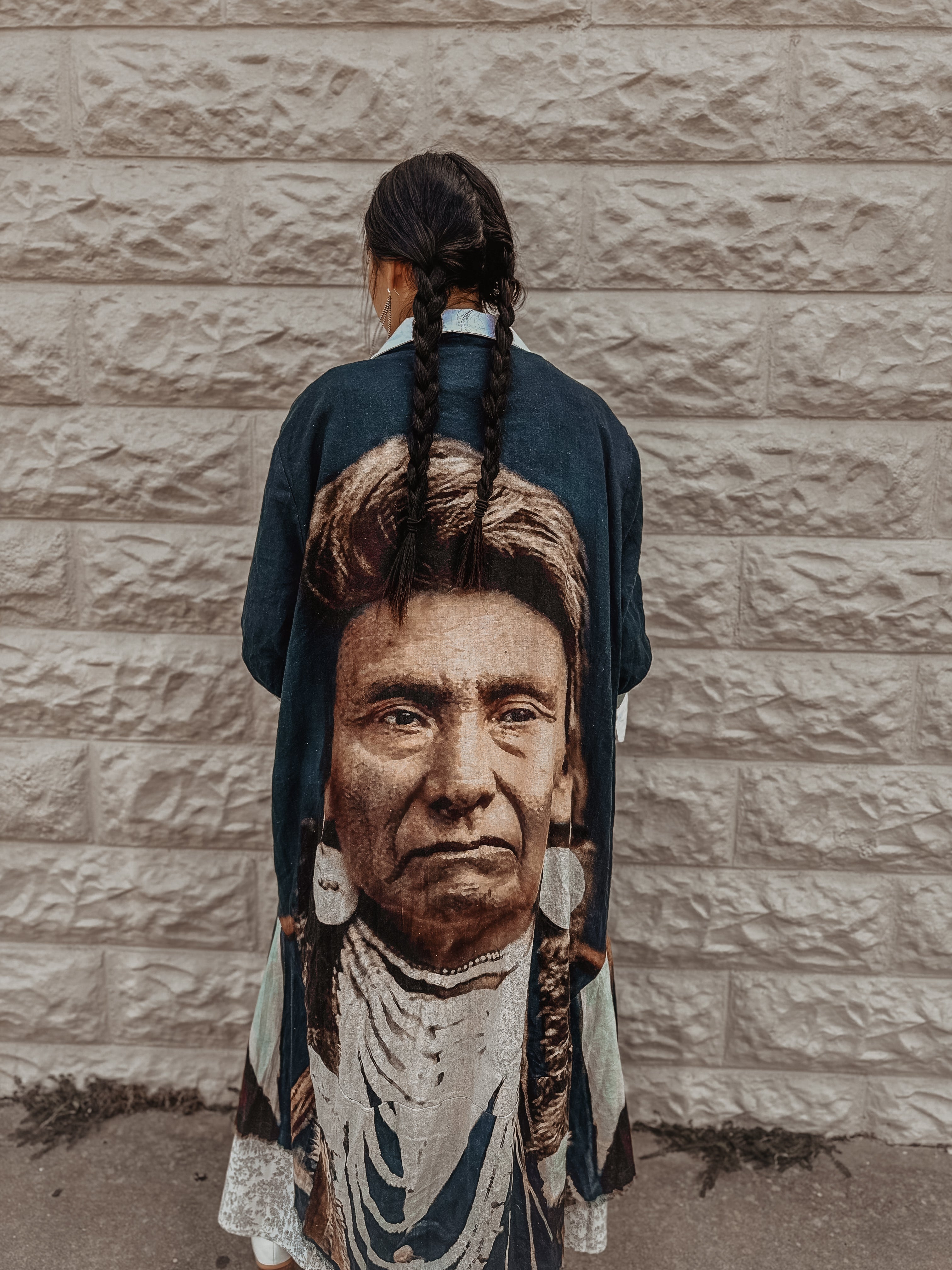 Linen Blue Chief Duster