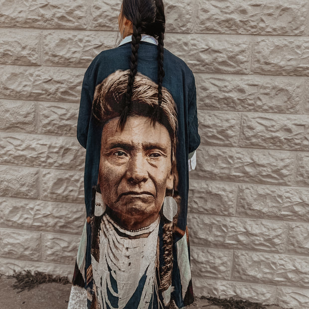 Linen Blue Chief Duster